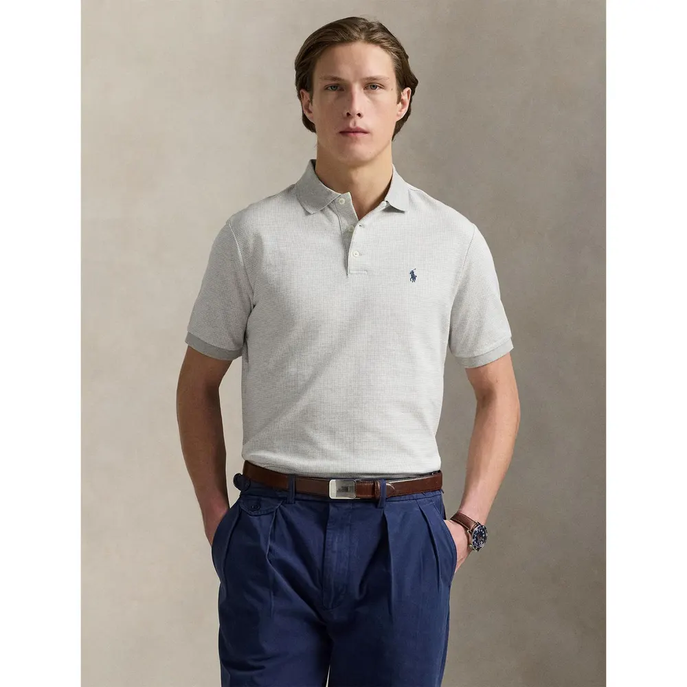 Polo Ralph Lauren Men's Ribbed Collar Short Sleeve Shirt detail 2