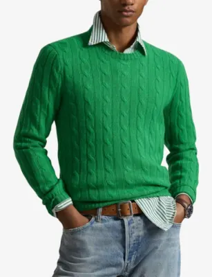 POLO RALPH LAUREN Cable-Knit Regular-Fit Cashmere Jumper detail 3