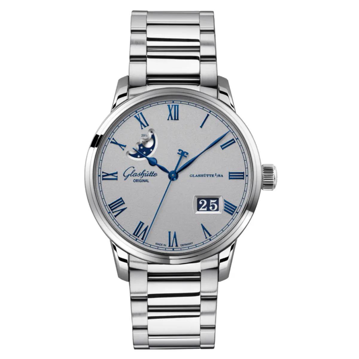 Glashutte Original Senator Excellence Panorama Date Moon Phase 40mm Mens Watch Grey