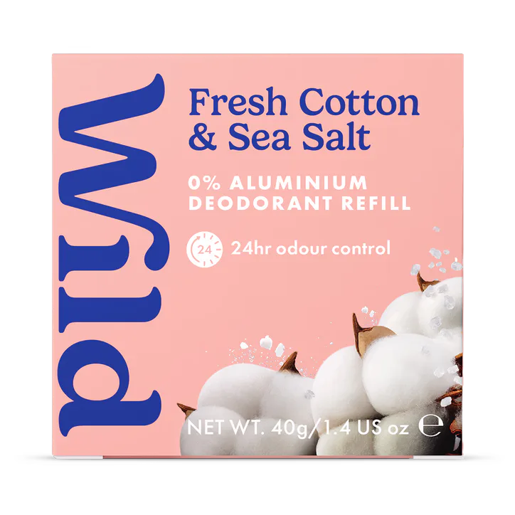 Wild Fresh Cotton & Sea Salt Natural Deodorant Refill 40g detail 2