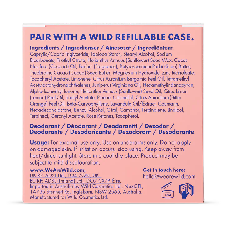 Wild Fresh Cotton & Sea Salt Natural Deodorant Refill 40g detail 3