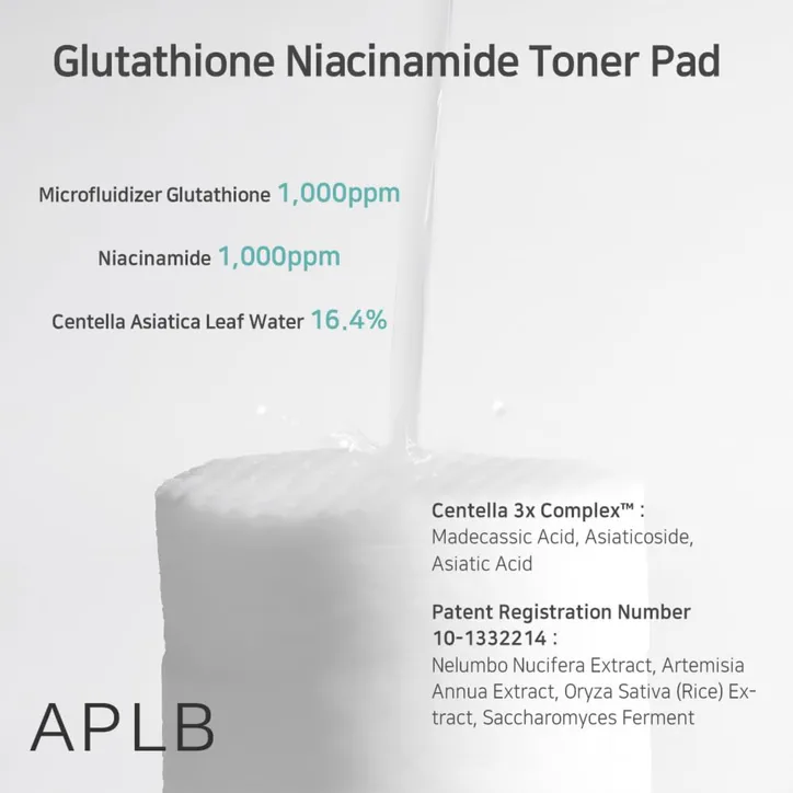 APLB Glutathione Niacinamide Toner Pad 100ml detail 2