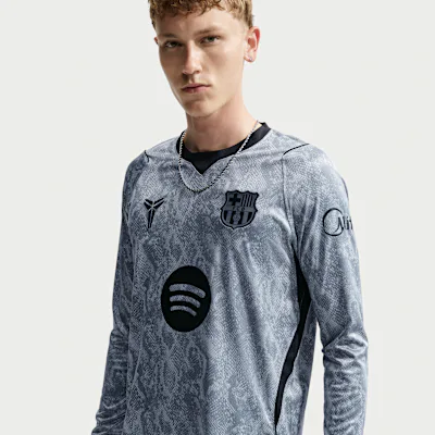 Nike F.C. Barcelona 2026/27 Stadium Goalkeeper Away Men's Kobe Dri-FIT Football Replica Jersey - Wolf Grey/Wolf Grey/Black/Black