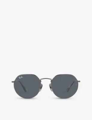 RAY-BAN RB8165 Jack titanium sunglasses in GREY – Mens | Sunglasses | Rectangle
