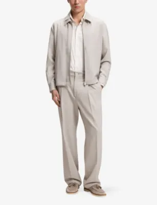 BOSS Collared Relaxed-Fit Wool Jacket detail 2