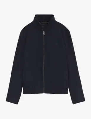 BOSS Brand-Embroidered Relaxed-Fit Stretch-Cotton Jacket