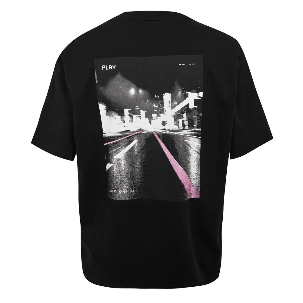 Boss Men's Citylights Boss Orange Cotton Graphic Crew-Neck T-Shirt detail 2