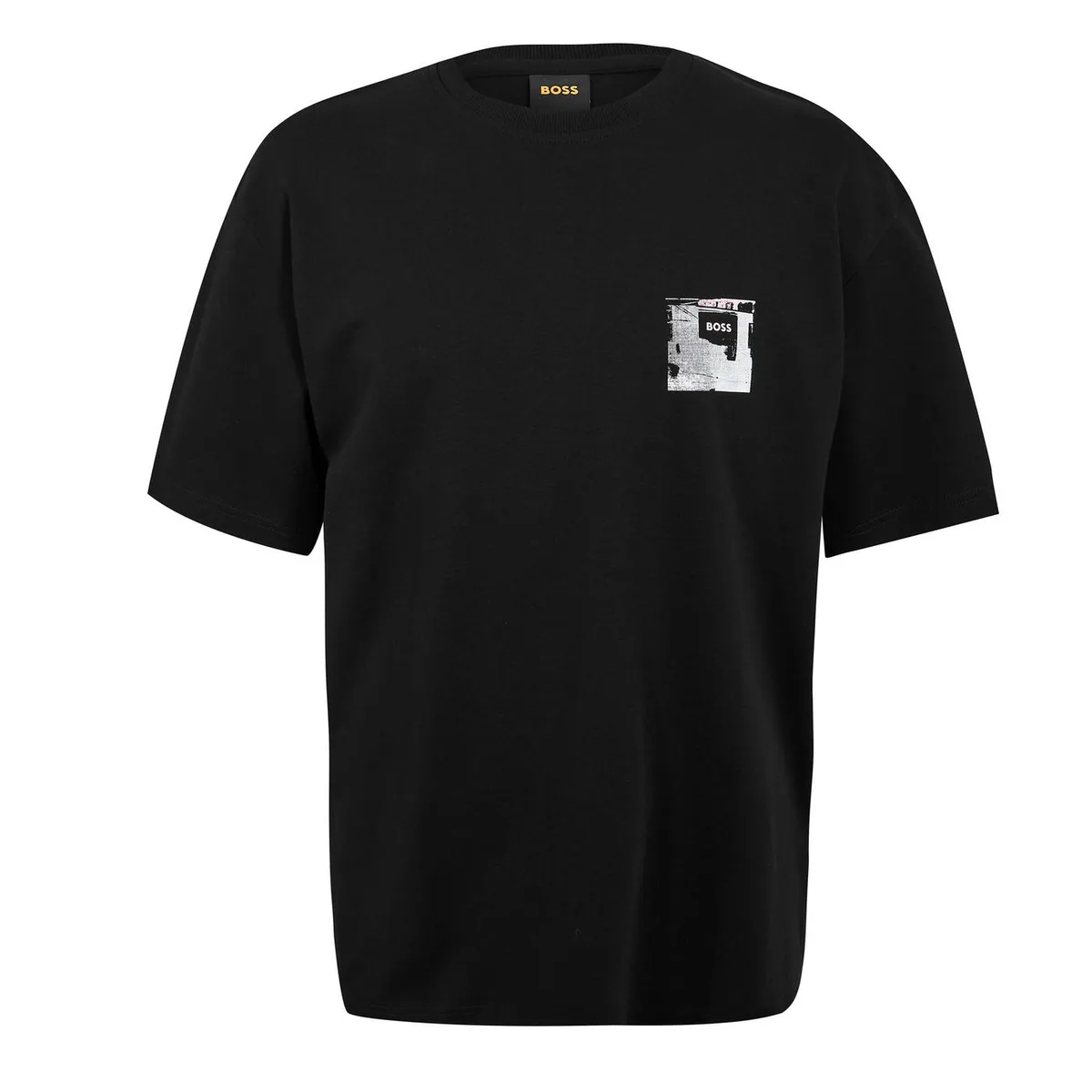 Boss Men's Citylights Boss Orange Cotton Graphic Crew-Neck T-Shirt