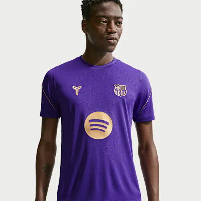 Nike FC Barcelona Strike Away Men's Kobe Dri-FIT Football Short-Sleeve Top - Field Purple/Elemental Gold/Black/Metallic Gold