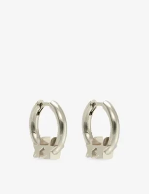 TWOJEYS Icon Star Sterling-Silver Hoop Earrings