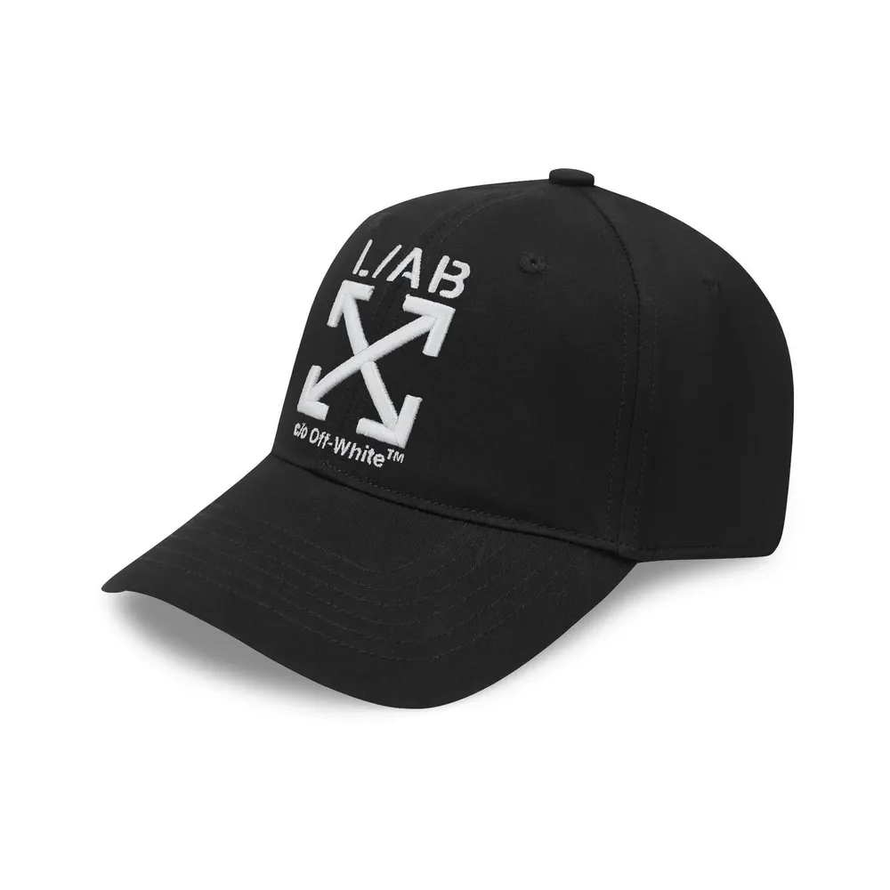 L AB Off White Men's Arrow Cotton Baseball Cap