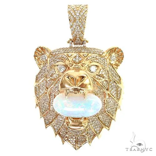 RINA - For Him DISCORD MAX Large Grizzly Bear Opal Diamond Pendant 68854 in Rose Gold – Pendant