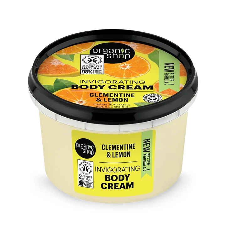 Organic Shop Invigorating Body Cream Clementine & Lemon 250ml
