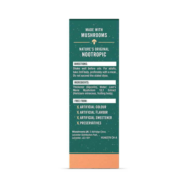 Wiseshrooms Lions Mane Mushroom 30,000mg - 60ml Vegan Liquid 60ml detail 2