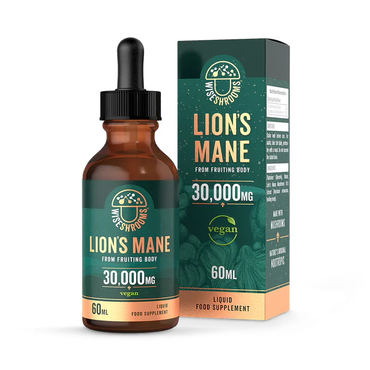 Wiseshrooms Lions Mane Mushroom 30,000mg - 60ml Vegan Liquid 60ml