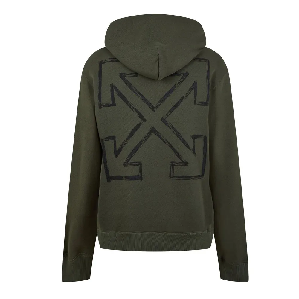Off White Men's - Arrow Print Logo Long Sleeve Hoodie detail 2