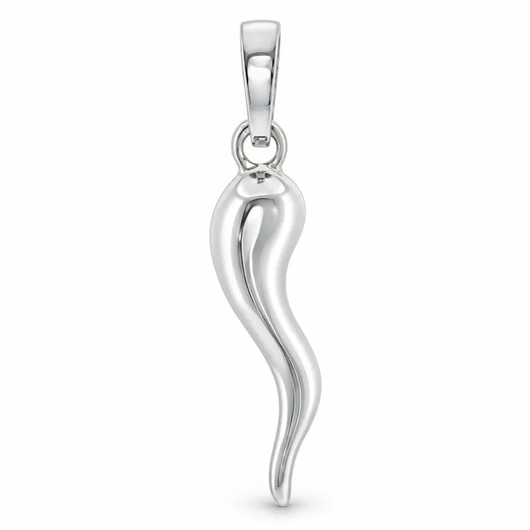 RINA - For Him FACTORY Italian Horn Pendant 29244 in White Gold – Pendant