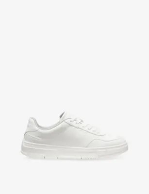 HUGO Logo-Embossed Leather Trainers - EUR 43 / 9 UK MEN in White – Mens | Trainers | Lace up trainers