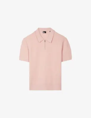 THE KOOPLES Zipped-Neck Short-Sleeve Knitted Polo