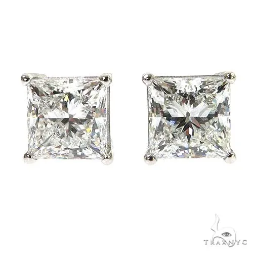 RINA - For Him CUSTOM CVD 6 Ctw Princess-Cut Diamond Studs (Lab) 68757 in Rose Gold – Earrings