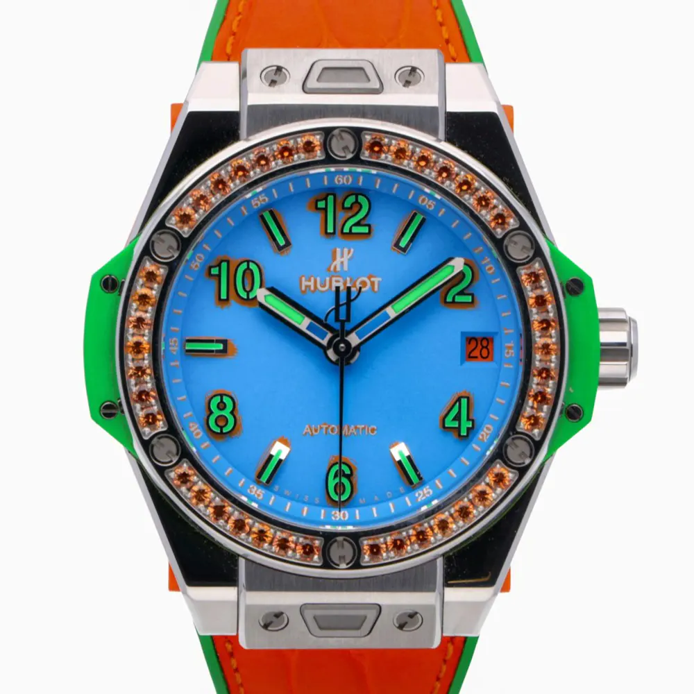 Hublot Big Bang 465.SO.5179.LR.1206.POP16 — 2019 — Very good in Blue Arabic – Pre-owned watches