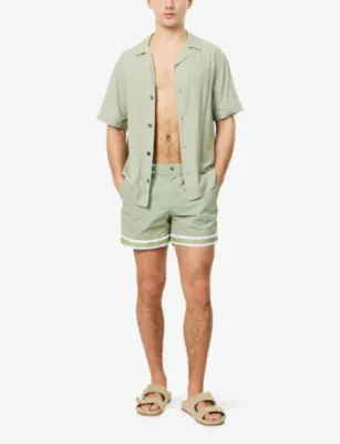 CHE Baller Striped-Trims Swim Shorts detail 2