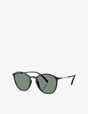 GIORGIO ARMANI AR8233U Phantos-Frame Injected Sunglasses in BLACK, additional product view 2