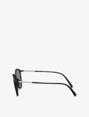 GIORGIO ARMANI AR8233U Phantos-Frame Injected Sunglasses in BLACK, additional product view 3
