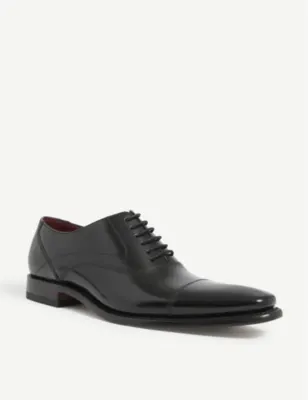 LOAKE Sharp leather Oxford shoes - DARK BROWN - EUR 41 / 7 UK MEN in BLACK, additional product view 3