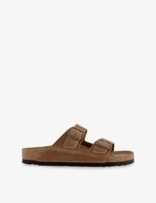 BIRKENSTOCK Arizona Two-Strap Suede Sandals - EUR 43.5 / 9.5 UK MEN in OILED COGNAC – Mens | Sandals | Formal sandals