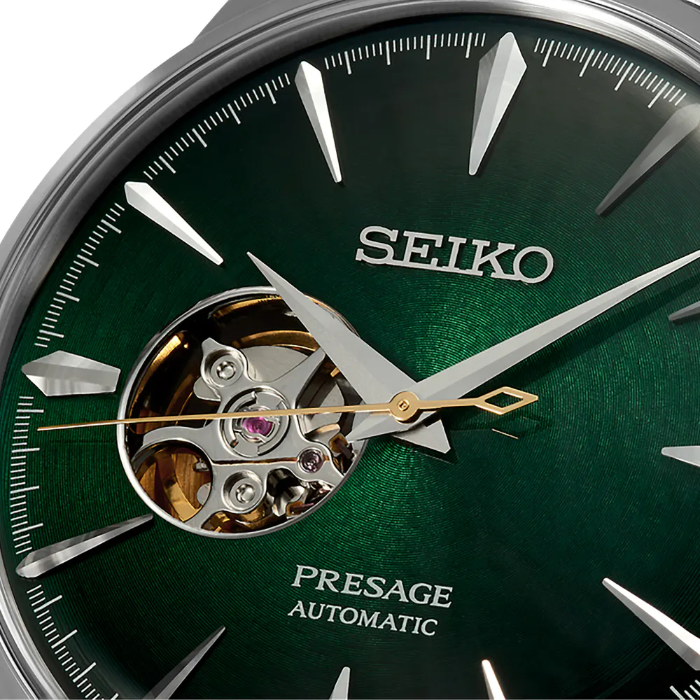 Seiko Presage Presage Cocktail Time 40.5mm Mens Watch Green detail 2