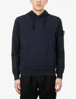 STONE ISLAND Brand-Badge Relaxed-Fit Cotton Hoody detail 3
