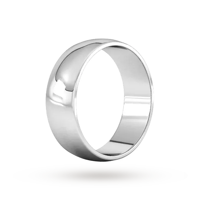 For Him 7mm D Shape Standard Wedding Ring In 18 Carat Yellow Gold, additional product view 2