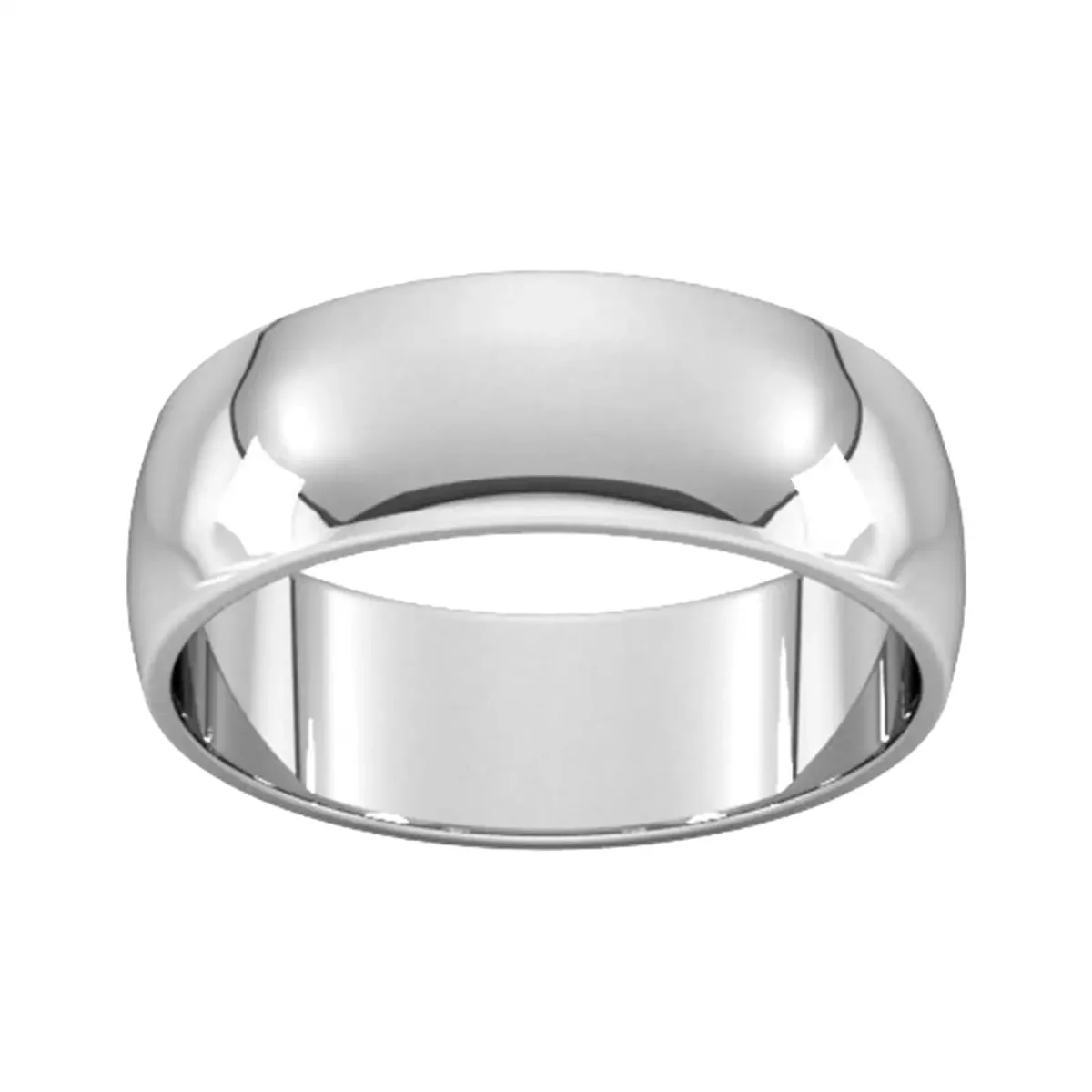 For Him 7mm D Shape Standard Wedding Ring In 18 Carat Yellow Gold