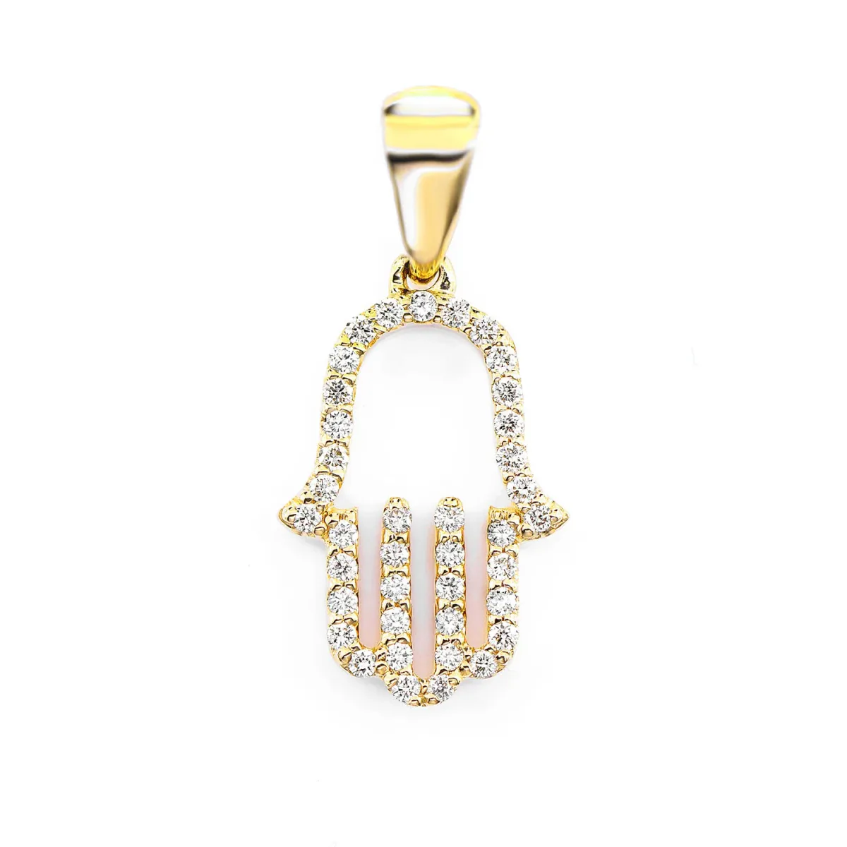 For Him Open Hamsa Diamond Pendant