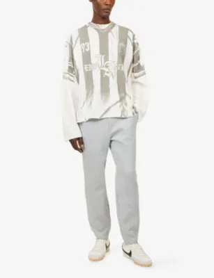 REPRESENT Graphic-Print Football Long-Sleeve Cotton And Hemp Top detail 2