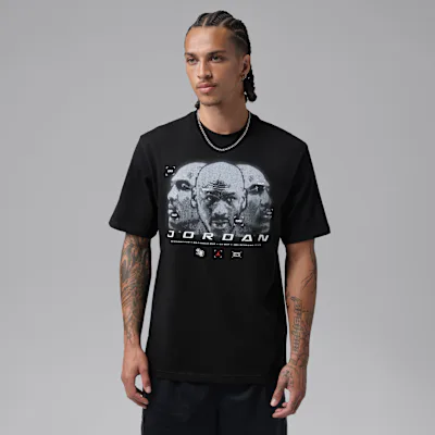 Jordan Sport Men's Dri-FIT Graphic T-Shirt - Black/Pure Platinum