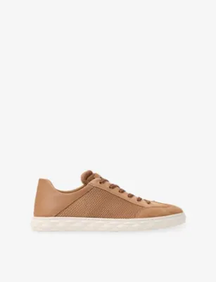 JIMMY CHOO Diamond Flex Panelled Leather Trainers - EUR 40.5 / 6.5 UK MEN in V TOFFEE MIX – Mens | Trainers | Lace up trainers