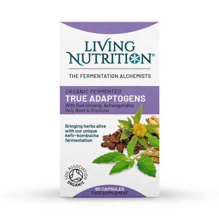 Living Nutrition Organic Fermented True Adaptogens 60 Capsules