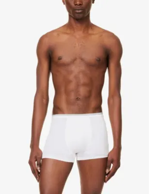 ZIMMERLI Stripe-waistband cotton-blend jersey trunks detail 2