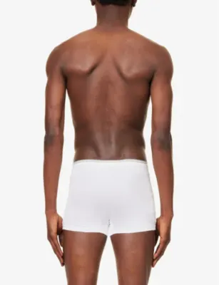 ZIMMERLI Stripe-waistband cotton-blend jersey trunks detail 3