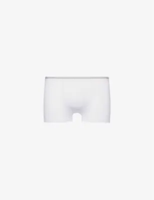 ZIMMERLI Stripe-waistband cotton-blend jersey trunks