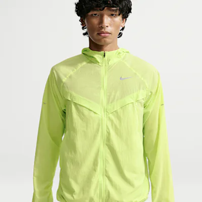Nike Stride Men's Repel UV Running Jacket - Light Lemon Twist/Light Lemon Twist