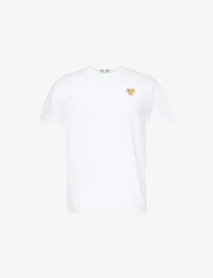 COMME DES GARCONS PLAY Embroidered-Logo Crewneck Cotton T-shirt