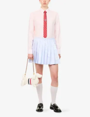 THOM BROWNE Relaxed-Fit Classic-Collar Linen Shirt detail 2
