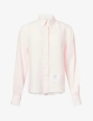 THOM BROWNE Relaxed-Fit Classic-Collar Linen Shirt