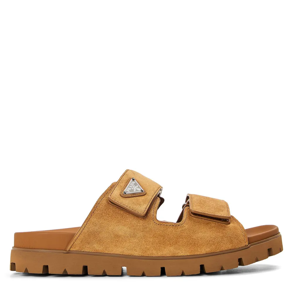 Prada Men's Flat Sandals in Cannella – Footwear