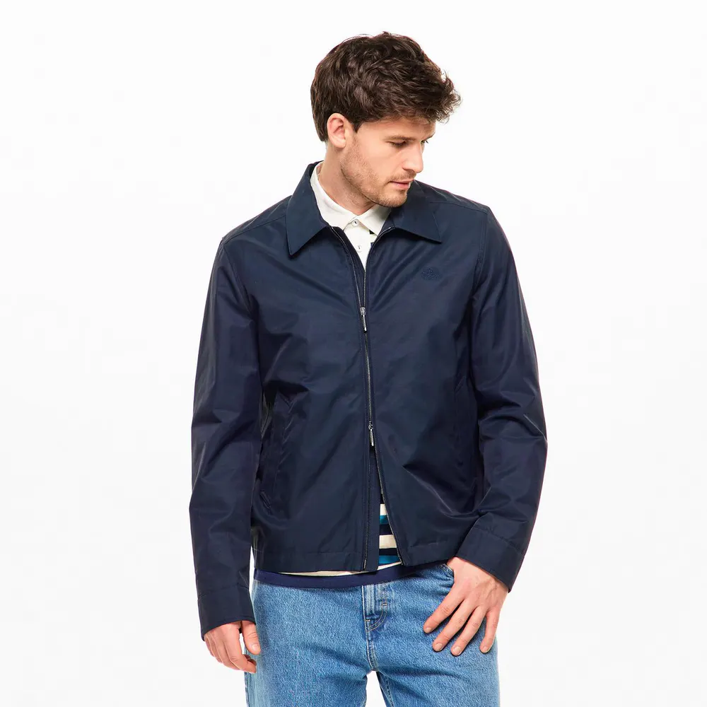 Gieves and Hawkes Men's Harrington Jacket in Navy, additional product view 3
