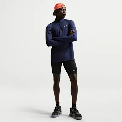 Nike Stride Men's Dri-FIT 1/2-Length Running Tights - Black