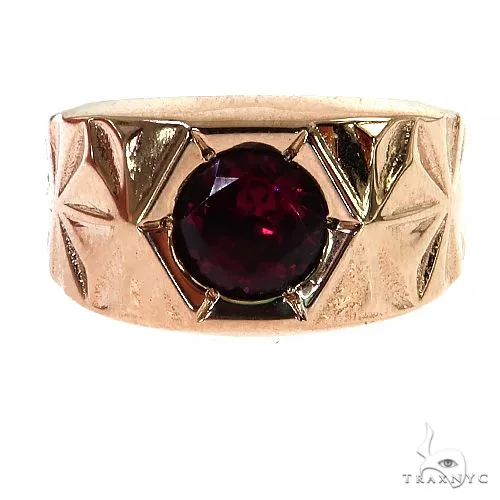 RINA - For Him FACTORY 14K Gold Rhodolite Gemstone Ring 68743 in Rose Gold / 10 – Ring